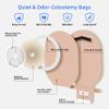 Brkiyom 20 PCS Colostomy Bags, Ostomy Supplies for Ileostomy Stoma Care, One Piece Ostomy Bags with Hook and Loop Closure, Skin-Friendly Material, 15mm-65mm Cut to Fit view 2
