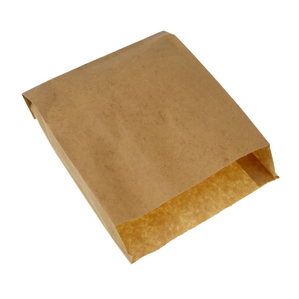 ROMISBABA 100Pcs Large Grease Kraft Paper Bags for Snacks Durable Food Paper Bags for Party Favors for Cookies Candy Popcorn