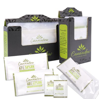 Cannadew 62% Two-Way Humidity Control Packets,4g (15 Pack) Moisture Absorbers & Hydration Packets for Storage