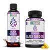 ZHOU Black Seed Oil & Capsules - Black Cumin Seed Oil Cold Pressed, Pure Unrefined Nigella Sativa, Premium Supplement for Health, Hair & Skin - 8 fl oz Bottle & 60 Capsules view 1