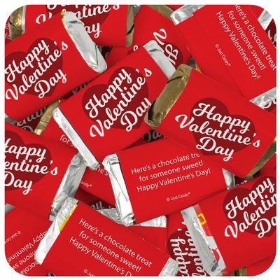 102 Pcs Valentine's Day Candy Favors Miniatures Chocolate - No Assembly Required - Script Heart