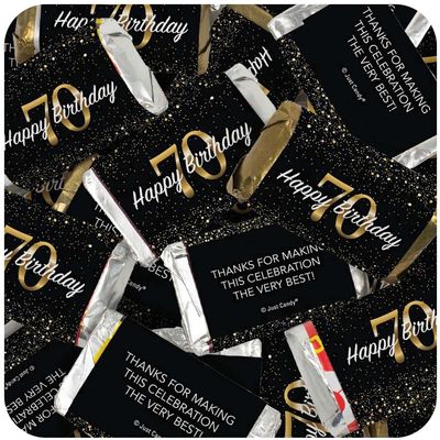 102 Pcs 70th Birthday Candy Party Favors Miniatures Chocolate - No Assembly Required