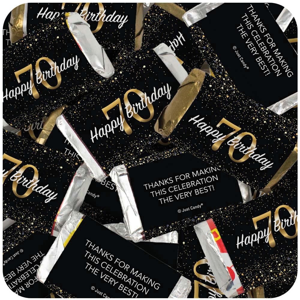 102 Pcs 70th Birthday Candy Party Favors Miniatures Chocolate - No Assembly Required