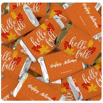 102 Pcs Hello Fall Candy Party Favors Miniatures Chocolate - No Assembly Required - Autumn