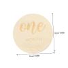 EPIGEIST 14Pcs Milestone Cards Engraved Wooden Discs for Birth Announcement Monthly Milestones for Newborn Photos and Growth Smooth Finish view 2