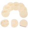 EPIGEIST 14Pcs Milestone Cards Engraved Wooden Discs for Birth Announcement Monthly Milestones for Newborn Photos and Growth Smooth Finish view 3