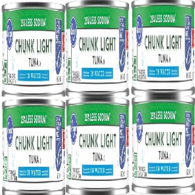 25% Less Sodium Chunk Light Tuna in Water (6 Cans, 5 oz. each)