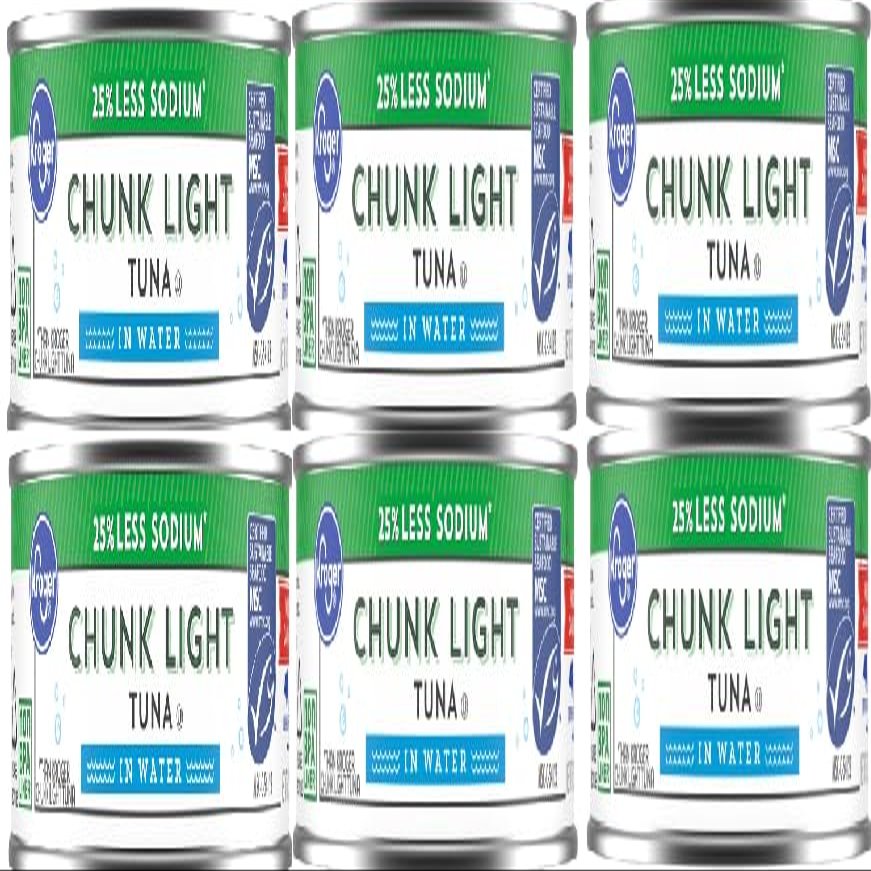 25% Less Sodium Chunk Light Tuna in Water (6 Cans, 5 oz. each)