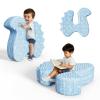 Irrical Sensory Soft Squeeze seat, Sensory Chairs specifically Designed for Children with Sensory Needs,Providing Gentle Squeeze Embrace, Washable Cover,Blue view 1