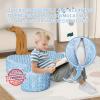 Irrical Sensory Soft Squeeze seat, Sensory Chairs specifically Designed for Children with Sensory Needs,Providing Gentle Squeeze Embrace, Washable Cover,Blue view 3