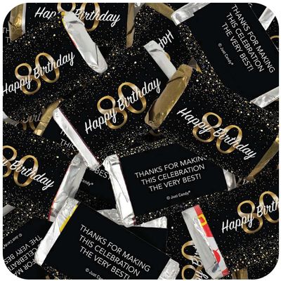 102 Pcs 80th Birthday Candy Party Favors Miniatures Chocolate - No Assembly Required