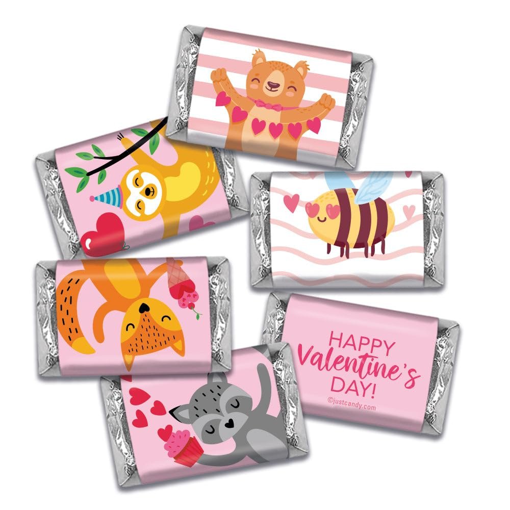 102 Pcs Valentine's Day Candy Favors Miniatures Chocolate - No Assembly Required - Cuties
