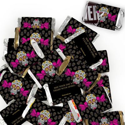 102 Pcs Day of the Dead Candy Party Favors Miniatures Chocolate - No Assembly Required - Sugar Skulls - dia de los Muertos