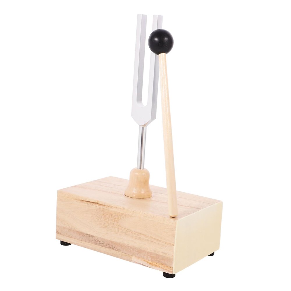 QUMIIRITY 1 Set Tuning Fork with Wooden Resonator Mallet Healing Sound Therapy for Meditation Yoga Practice Durable Aluminum Alloy Construction for Beginners Professionals