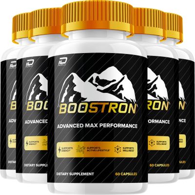 Boostron Capsule Boostron All Natural Supplement Advanced Formula Overall Health Support and Reviews (5 Pack - 300 Capsules)