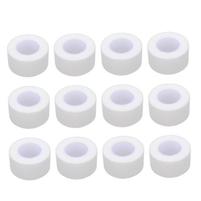 12 Rolls Adhesive Tape Breathable Transparent Fixation High Viscosity Pressure Adhesive for First Aid and Care