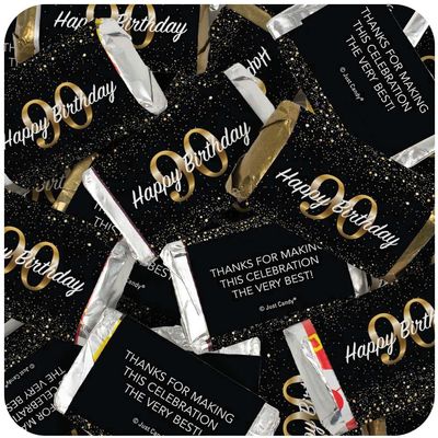 34 Pcs 90th Birthday Candy Party Favors Miniatures Chocolate - No Assembly Required