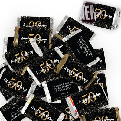 102 Pcs 50th Birthday Candy Party Favors Miniatures Chocolate - No Assembly Required