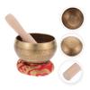 CATIEBYE 1 Set Sound Singing Bowl Copper Meditation Bowl with Wooden Stick for Music Therapy Diameter Lightweight Portable for Relief Relaxation Random Color view 4