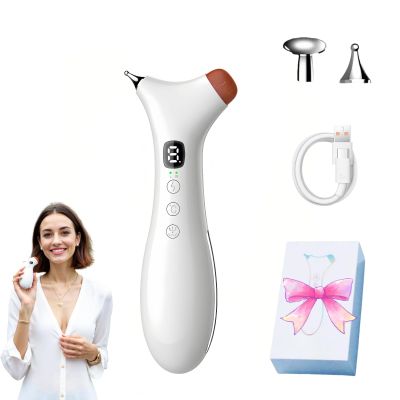 Aimery 4-in-1 Jaw Massager,Meridian Massagers,Facial Sculpting Device with Soothing Heat and Vibration, Meridian Massagers for Jaw, Face & Neck Pain, Stiffness (Red)