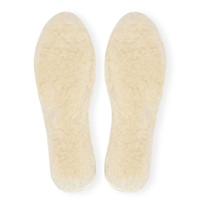 Genuine Sheepskin Insoles with Lambswool Blend - Ultra Soft & Durable Shoe Pads for Flat Shoes, Beige,Comfort (Women 8.5 | Men 7.5)