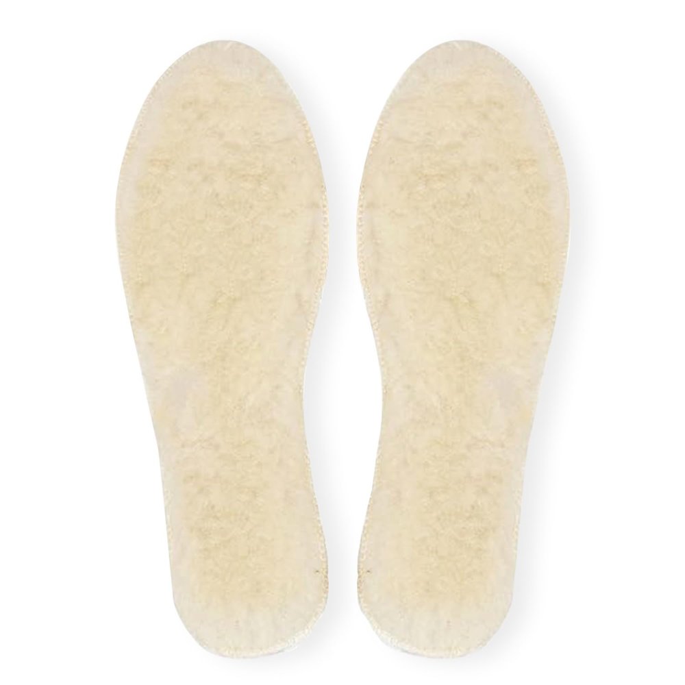Genuine Sheepskin Insoles with Lambswool Blend - Ultra Soft & Durable Shoe Pads for Flat Shoes, Beige,Comfort (Women 8.5 | Men 7.5)