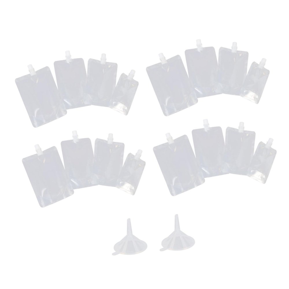 ELAYARD 1 Set Disposable Liquid Beverage Pouches Set Leak Drink Bags for Festivals Parties Travel for Wine Juice Cocktails and More