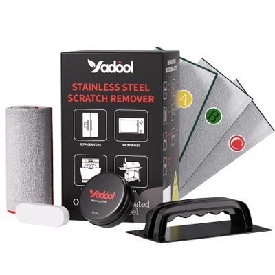 Stainless Steel Scratch Remover Kit, Ideal for Refrigerators, Fridge, Stoves, Sinks, Dishwasher Doors & Appliances Scratch Repair & Polish, Use for Non-Coated Stainless Steel Metal Repair Kits