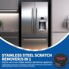 Stainless Steel Scratch Remover Kit, Ideal for Refrigerators, Fridge, Stoves, Sinks, Dishwasher Doors & Appliances Scratch Repair & Polish, Use for Non-Coated Stainless Steel Metal Repair Kits view 2
