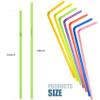 200 Pcs Colorful Plastic Straws - 8.26 Inch Flexible Disposable Drinking Straws for Parties, Cafes & Home Use view 2