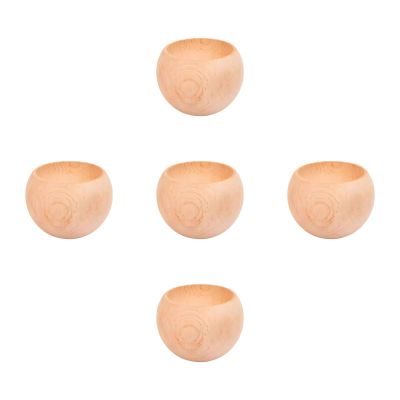 5 Small Round Wooden Diffusers for Essential Oils Egg Shaped 1inch 2.5cm Portable Decor Smokeless for Office Car Wardrobe