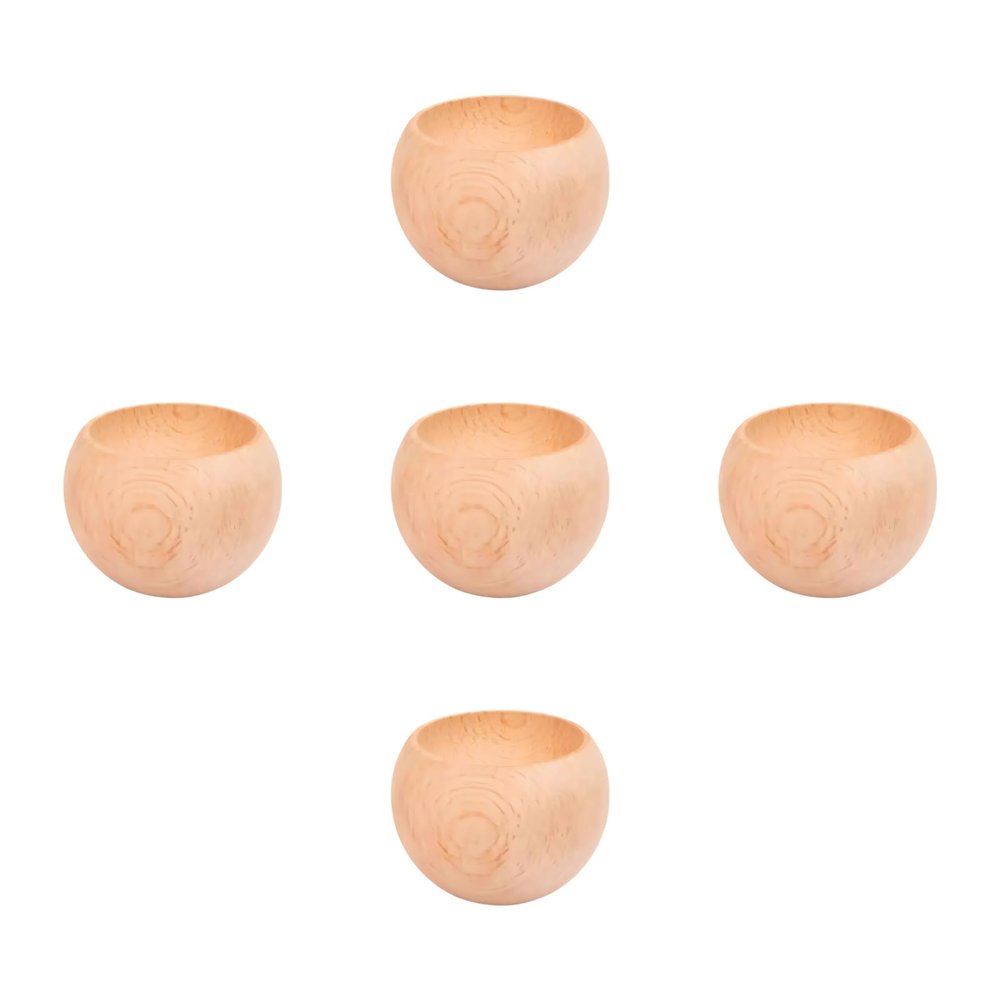 5 Small Round Wooden Diffusers for Essential Oils Egg Shaped 1inch 2.5cm Portable Decor Smokeless for Office Car Wardrobe
