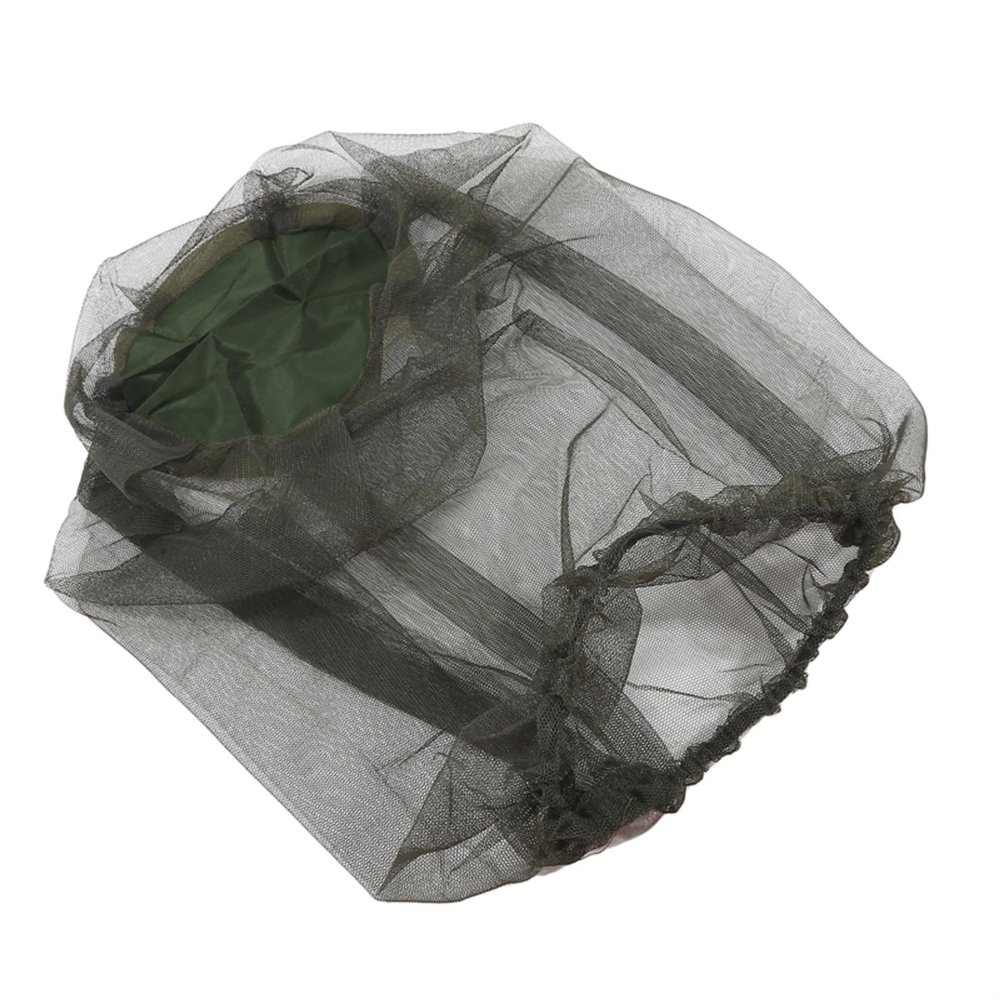 HELPFLOWER Mosquito Head Net Mesh for Hiking & Outdoors,Bug Netting Over Hat Fishing,Insect Shield Protection Face Cover Mask Hood Against Fly Midge Gnat