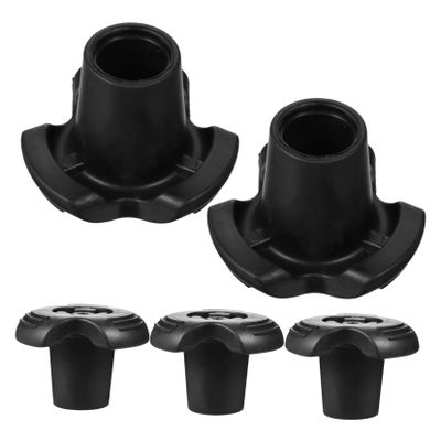 Happyyami 5pcs Rubber Tips for Trekking Poles Durable Walking Stick Feet Protectors Easy to Install Hiking Accessories Stable Support for Outdoor Adventures Fits Pole Feet