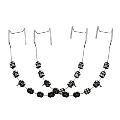 1 Pair of Temporary Tooth Decoration, Teeth Retainer Practical Brackets para Dientes Sturdy Retenedores de Dientes Ortodoncia Props for Dental Students to Practice (Black)