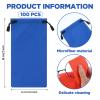 100 Pack Soft Sunglasses Pouch Bulk Microfiber Sunglasses Pouch Soft Glasses Case Bags Eyeglasses Sleeve with Drawstring Colorful Glasses Gadgets Cleaning & Storage Bag view 2