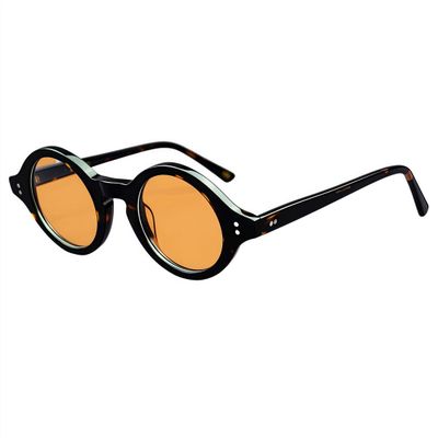 BETSION Retro Acetate Reading Glasses Sunglasses Tea Color Lens Round Eyeglasses Frames Men Women Full Rim Vintage (Tortoise, 2, x)