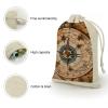 NTVOWPZO 8PCS Compass And Old World Map Cotton Drawstring Bag 5x7 Inch Small Cloth Gift Bags with Drawstring, Reusable Muslin Bags Pouches, Empty Candy Bag for Wedding Party Birthday Favors view 3