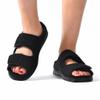 VEACAM Mens Womens Diabetic Shoes Lightweight Comfy Adjustable Dual-Straps Edema Swollen Feet Sandals Comfort Barefoot Slippers,Black,8.5 view 2