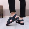 VEACAM Men's Edema Diabetic Shoes Adjustable Wide Width Walking Sandals Lightweight Comfy Orthopedic Slippers for Elderly Swollen Feet,Blue,4.5 view 4
