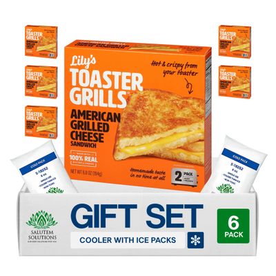 Salutem Vita Lily's Toaster Grills Frozen American Cheese, Gift Set, 6.8 oz Pack of 6