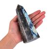 SMOHEAL Labradorite Large Crystal Tower Natural Healing Crystal Point Wand Obelisk for Reiki Meditation Crystal Grid Decoration 1-1.5 LBS view 2