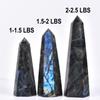 SMOHEAL Labradorite Large Crystal Tower Natural Healing Crystal Point Wand Obelisk for Reiki Meditation Crystal Grid Decoration 1-1.5 LBS view 3