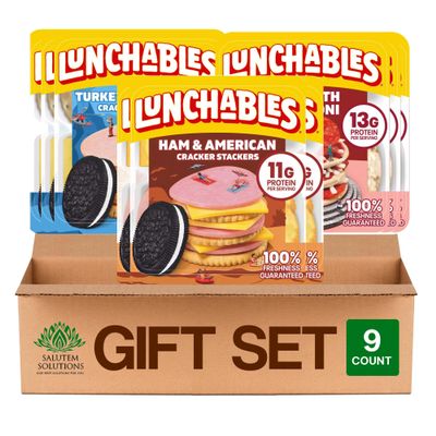 Salutem Vita Turkey & American Cheese Snack Pack, 3.2oz, Gift Set Pack of 9