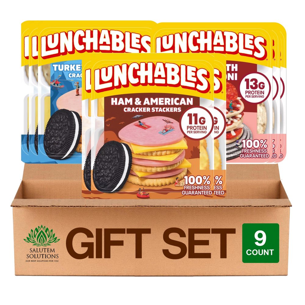 Salutem Vita Turkey & American Cheese Snack Pack, 3.2oz, Gift Set Pack of 9