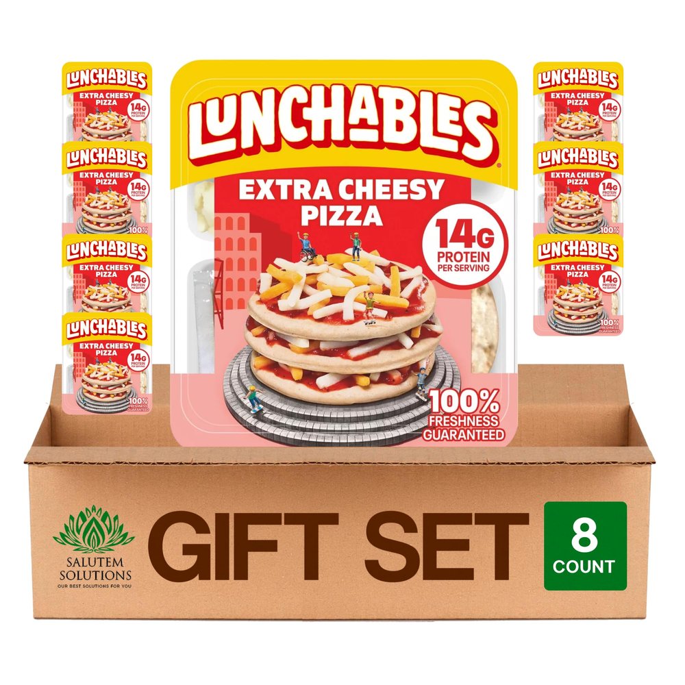 Salutem Vita Extra Cheesy Pizza Lunch Kit, 4.2 oz, Gift Set Pack of 8
