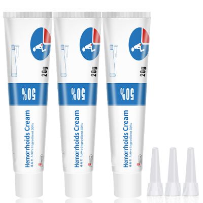 Rulinal Hemorrhoid Cream, Herbal Hemorrhoid Ointment, Natural Itching & Burning Relief Hemorrhoidal Cream, External Discomfort Support for Men Women 20g (3)