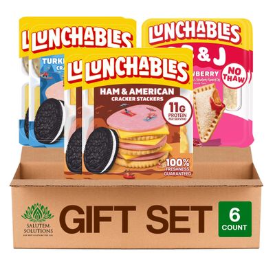 Salutem Vita Turkey & American Cheese Snack Pack 3.2oz, Gift Set Pack of 6