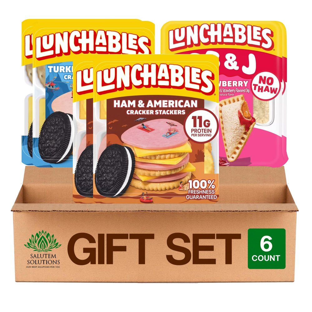 Salutem Vita Turkey & American Cheese Snack Pack 3.2oz, Gift Set Pack of 6