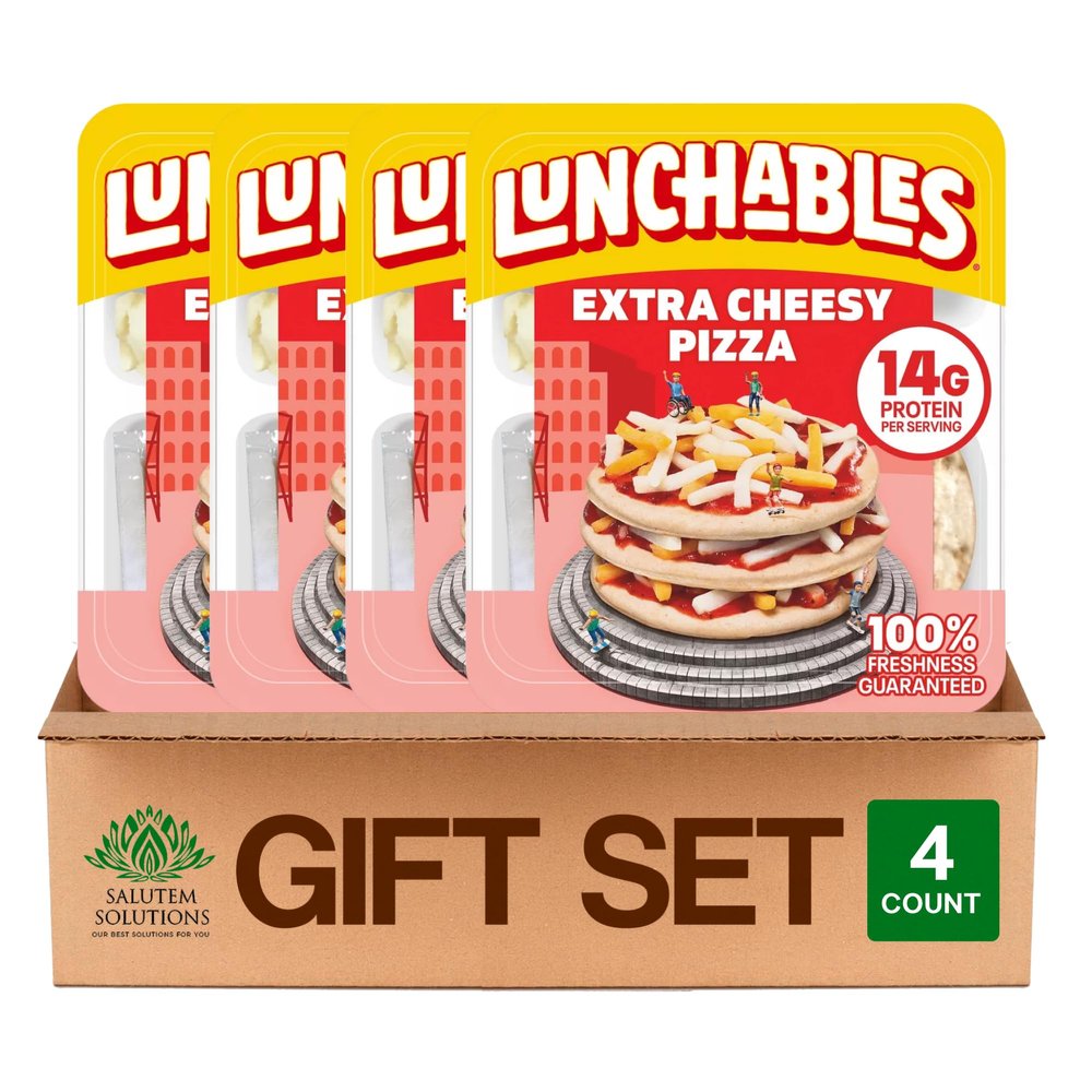 Salutem Vita Extra Cheesy Pizza Lunch Kit, 4.2 oz, Gift Set Pack of 4